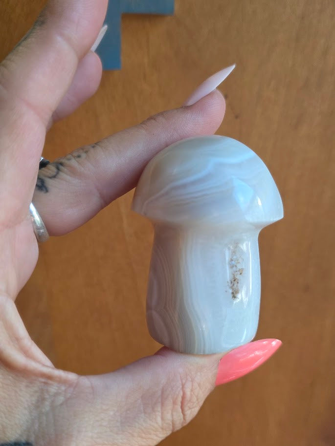 Agate mushroom carving