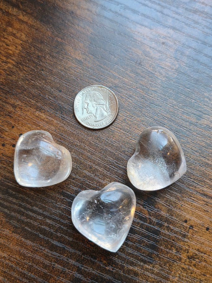 Clear Quartz heart (pull for 1)