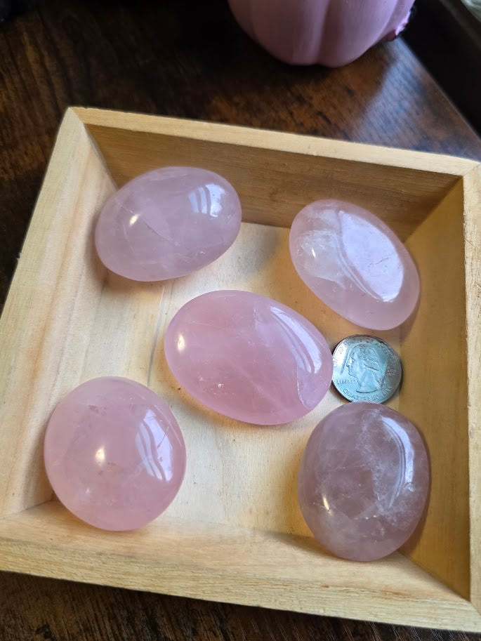Rose Quartz palm stone (pull for 1)